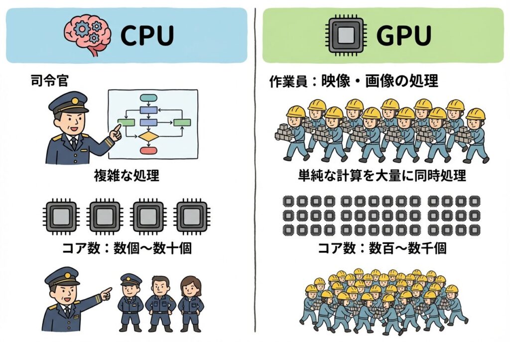 CPUとGPUの違い