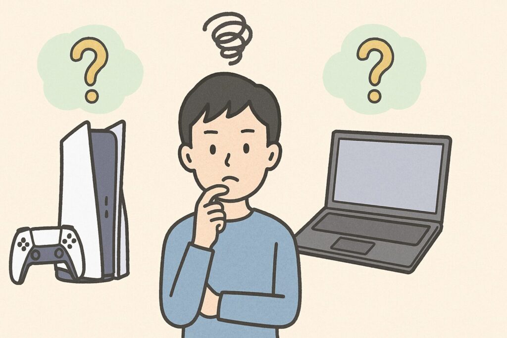 PS5とPCのどちらを買うか悩む人