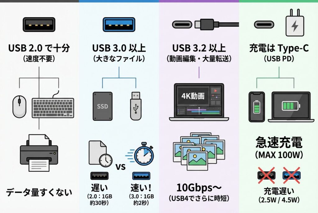 用途別使い分け